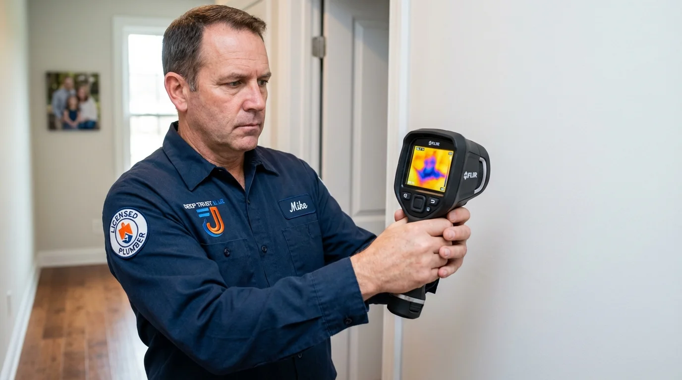 Thermal imaging leak detection by Johns Plumbing LLC in Mineville